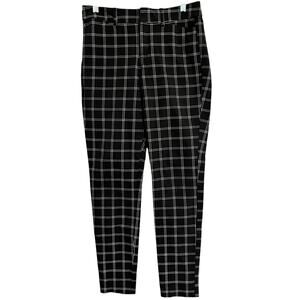 Old Navy Pixie Skinny Pants Women’s Black Plaid size 6 Stretch Office Career